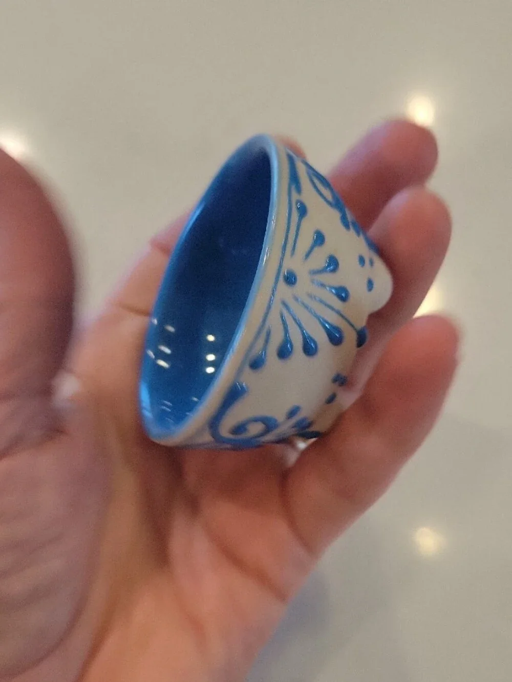 Salt Cellar Prep Bowl with Decorative Exterior